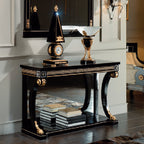 Luxurious Console Table with Elegant Gold Accents