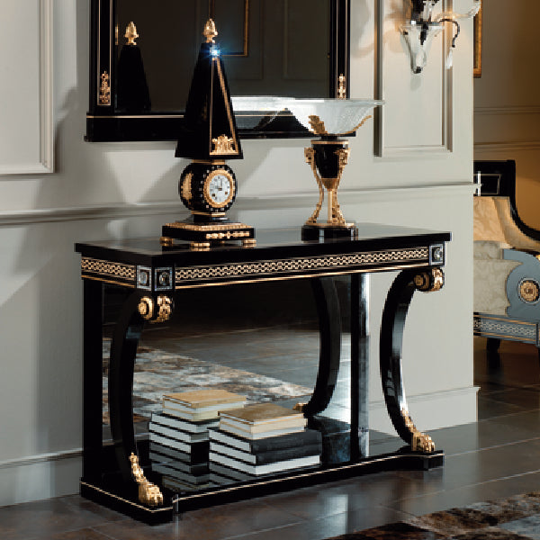 Luxurious Console Table with Elegant Gold Accents