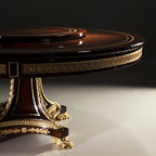 Magnificent Round Dining Table with Gold Detailing