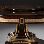 Magnificent Round Dining Table with Gold Detailing