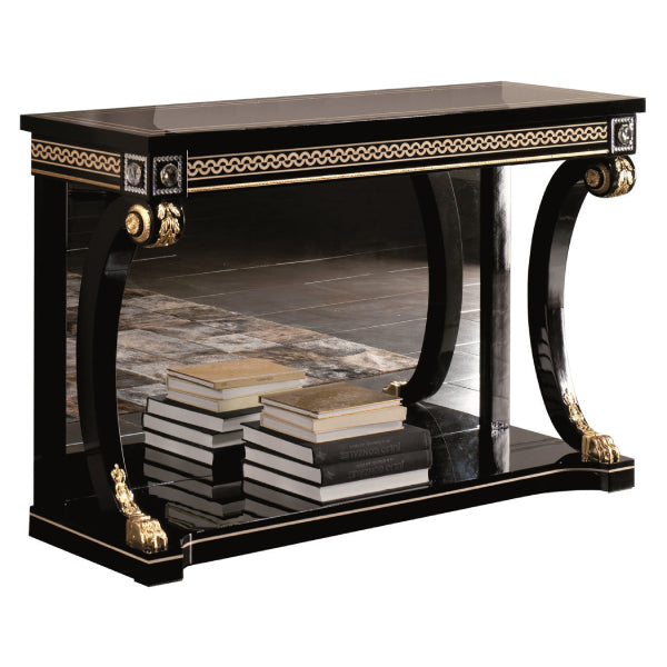 Luxurious Console Table with Elegant Gold Accents