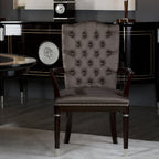 Elegant Tufted Armchair with Rich Upholstery and Timeless Appeal