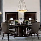 Elegant Oval Dining Table with Rich Finishes and Modern Design