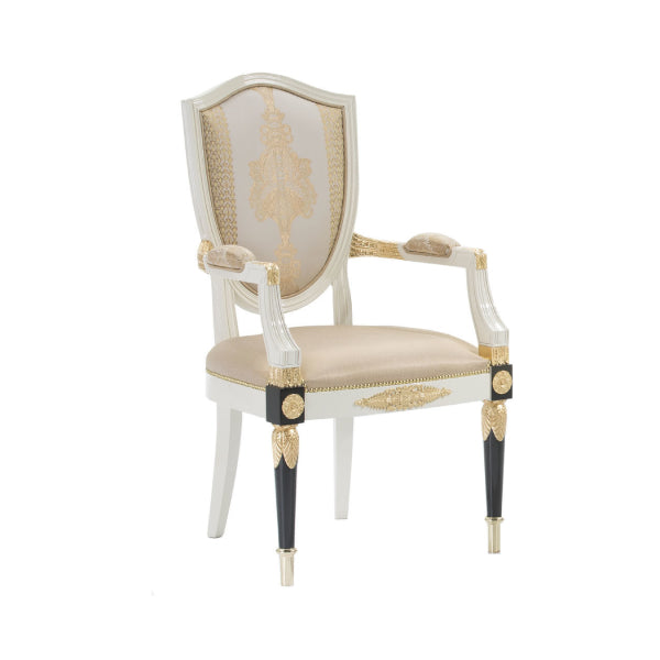 Regal Upholstered Armchair with Exquisite Details