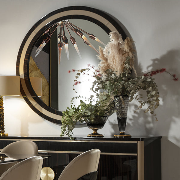 Sleek Console Table with Stylish Mirror and Elegant Decor