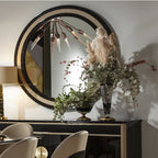 Sleek Console Table with Stylish Mirror and Elegant Decor