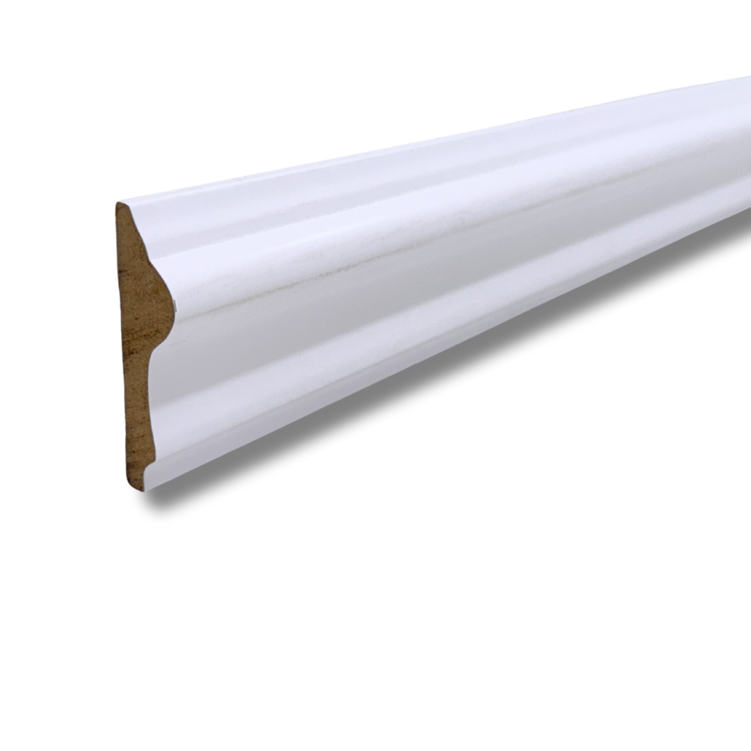 Pre-Finished White MDF Dado Rail Moulding - Wall Trim – 117 cm Decorative Wall Trim