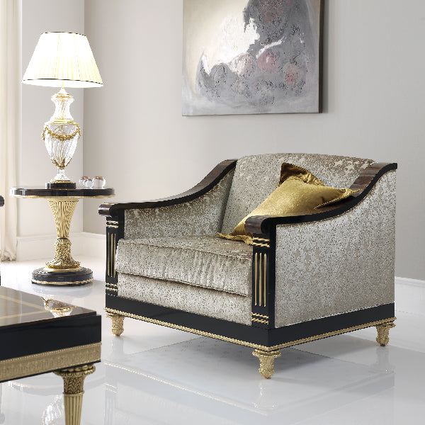 Chic Armchair with Luxurious Finish