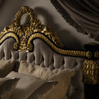Opulent Upholstered Bed with Regal Detailing