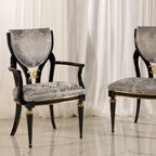 Chic Upholstered Armchair with Glamorous Design