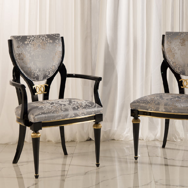 Chic Upholstered Armchair with Glamorous Design