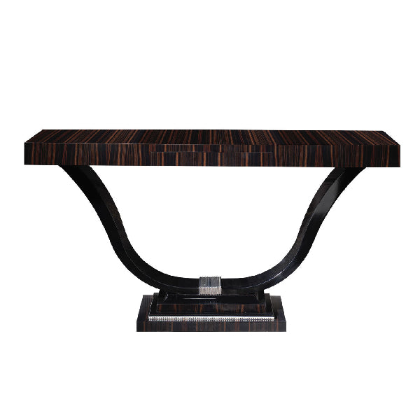 Sophisticated Console Table with Striking Curves and Luxurious Finishes