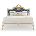 Regal Upholstered Bed with Ornate Detailing
