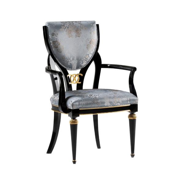 Chic Upholstered Armchair with Glamorous Design