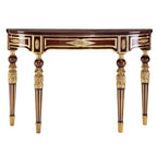 Regal Console Table with Intricate Gold Leaf Detailing