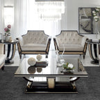 Sophisticated Living Room Set with Modern Glamour