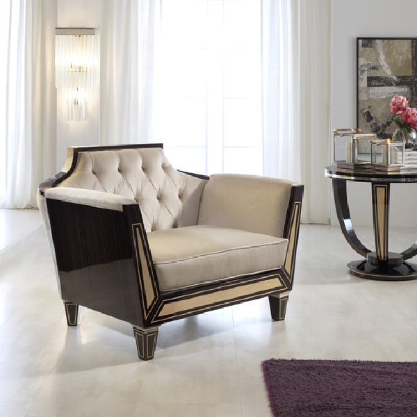 Sophisticated Living Room Set with Modern Glamour