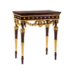 Sophisticated Side Table with Opulent Gold Accents