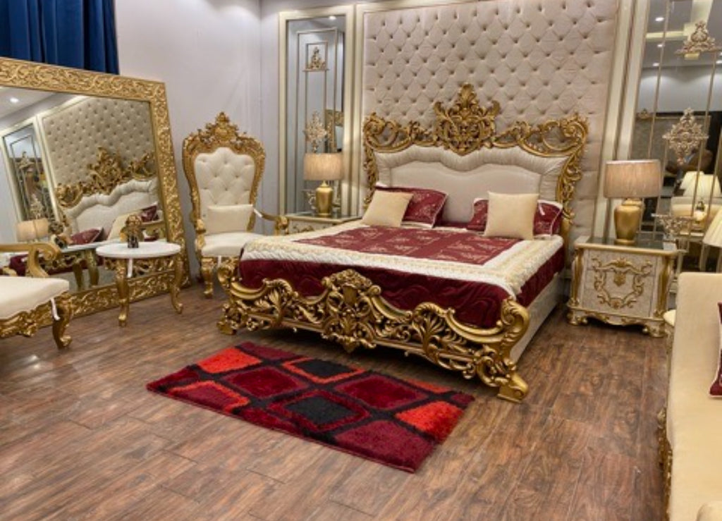 Modern Classic Gold Bedroom Set French Collection