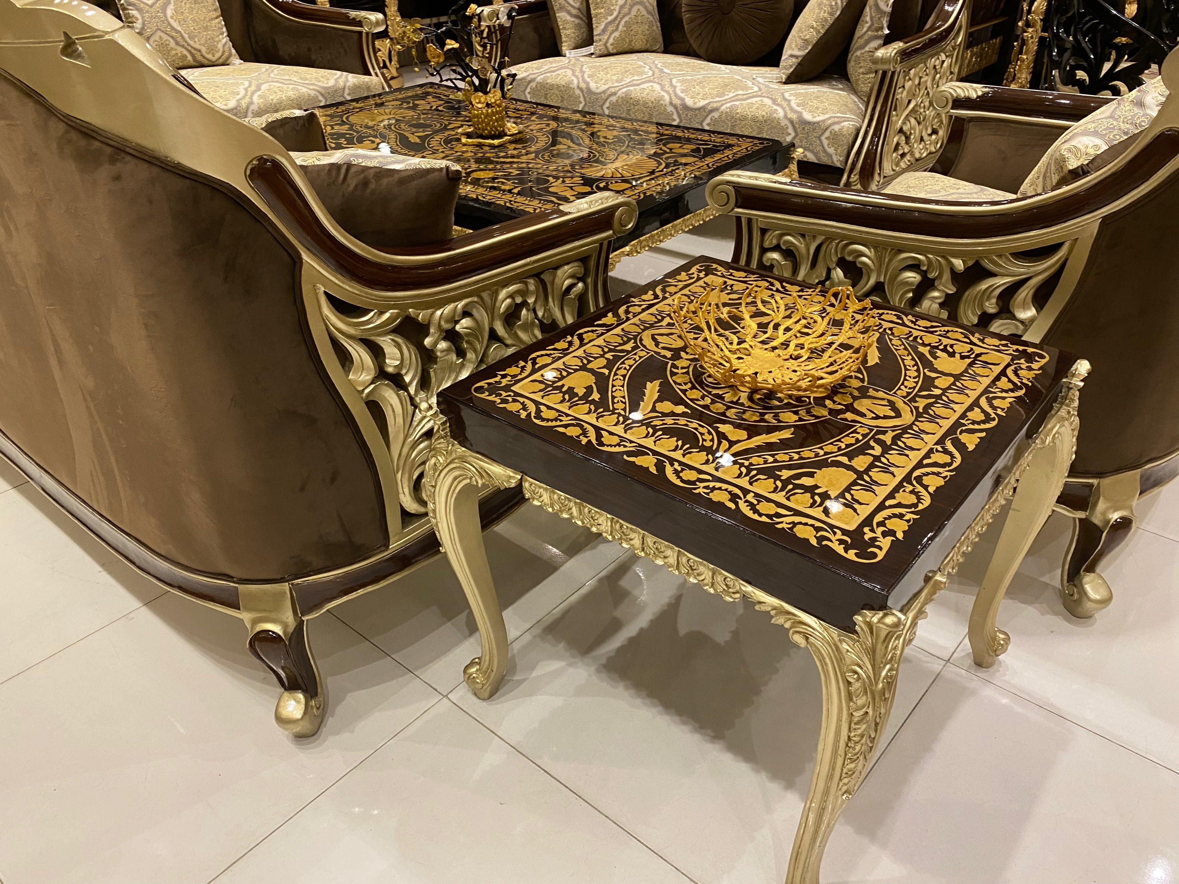 Sultan Sofa Set with Centre Table Set