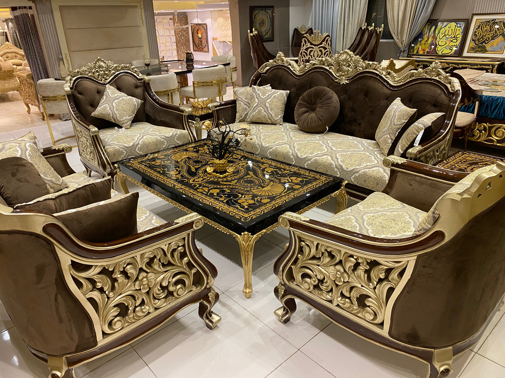 Sultan Sofa Set with Centre Table Set