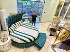 Round Luxury Green Bed