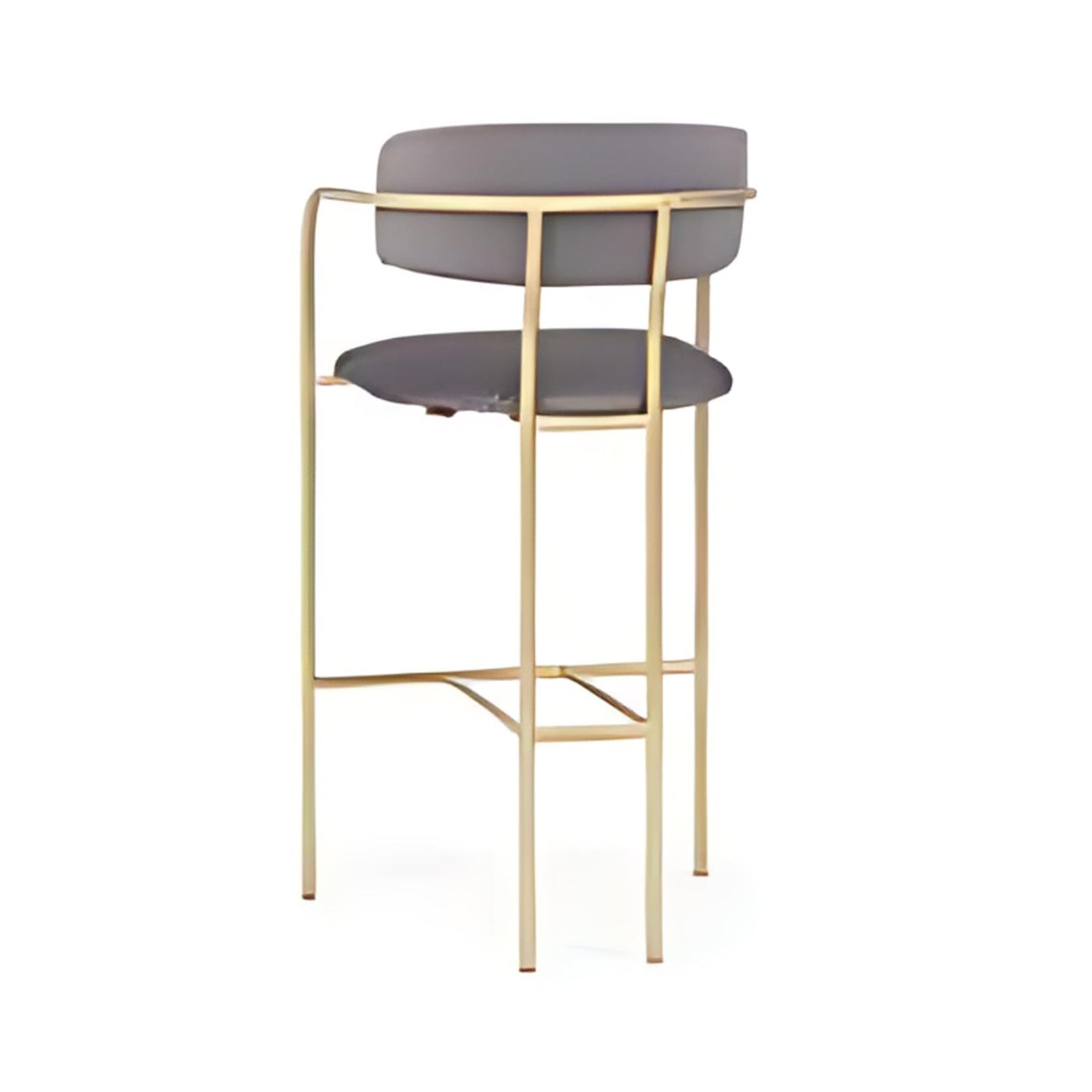 Contemporary Elegance: The Lavender Upholstered Bar Stool with Gold Frame