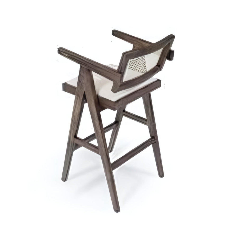 Contemporary Style: The Cane-Back Bar Stool with Wooden Frame