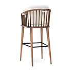 Elegant Design: The Cream Upholstered Bar Stool with Wooden Frame