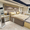 Elegant Beige and Gold Bedroom Set: Timeless Luxury