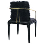 Bold Black Opulence: The Luxurious Faux Fur Accent Chair
