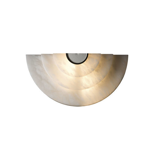 Elegant Alabaster Semi-Flush Mount Ceiling Light