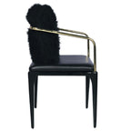 Bold Black Opulence: The Luxurious Faux Fur Accent Chair