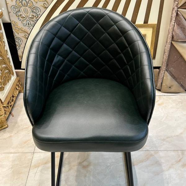 Luxe Black Quilted Leather Accent Chair