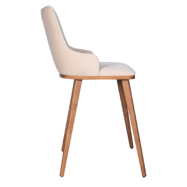 Elegant Cream Delight: The Modern Upholstered Dining Chair