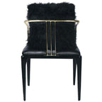 Bold Black Opulence: The Luxurious Faux Fur Accent Chair