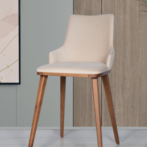 Elegant Cream Delight: The Modern Upholstered Dining Chair