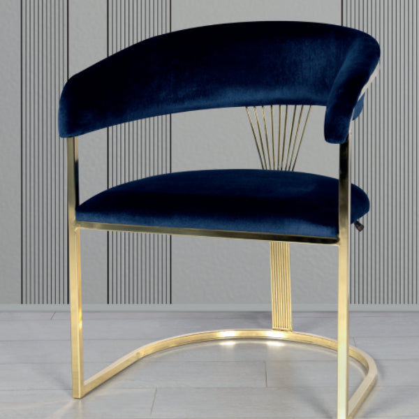 Royal Blue Elegance: The Luxe Velvet Accent Chair