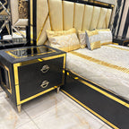 Luxurious Black and Gold Bedroom Set: Elegance Redefined