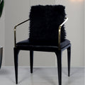 Bold Black Opulence: The Luxurious Faux Fur Accent Chair