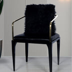 Bold Black Opulence: The Luxurious Faux Fur Accent Chair