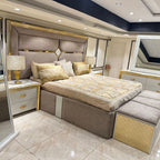 Elegant Beige and Gold Bedroom Set: Timeless Luxury