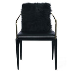 Bold Black Opulence: The Luxurious Faux Fur Accent Chair