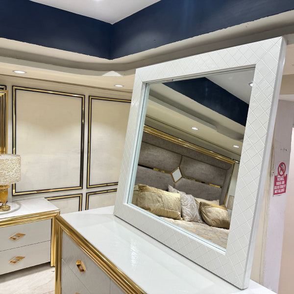 Elegant Beige and Gold Bedroom Set: Timeless Luxury