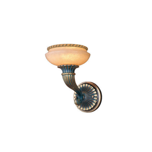 Elegant Single Wall Sconce with Opalescent Glass Shade