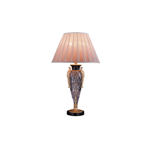 Chic Crystal and Gold Accent Table Lamp