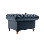 Classic Elegance: The Navy Blue Chesterfield Accent Chair