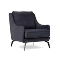 Sleek Comfort: The Dark Gray Upholstered Accent Chair with Metal Legs