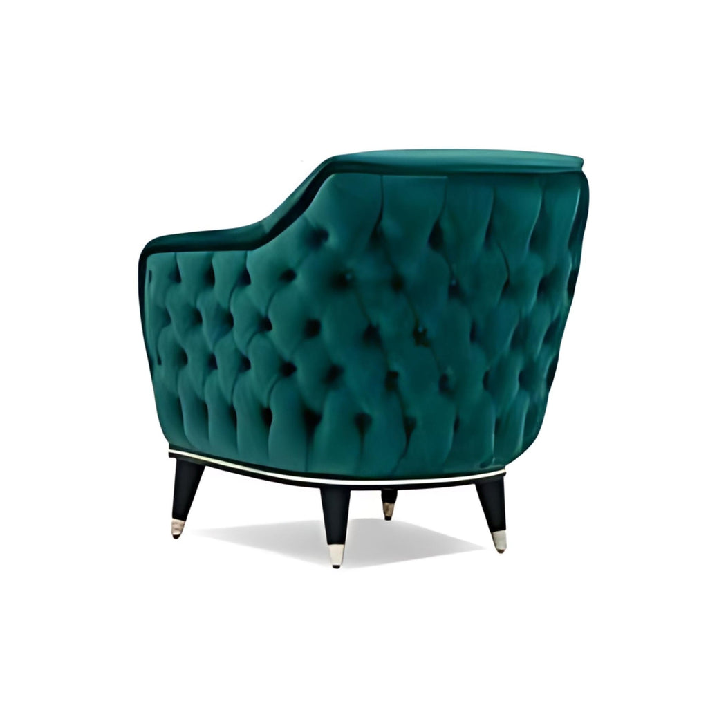 Elegant Retreat: The Emerald Green Upholstered Accent Chair