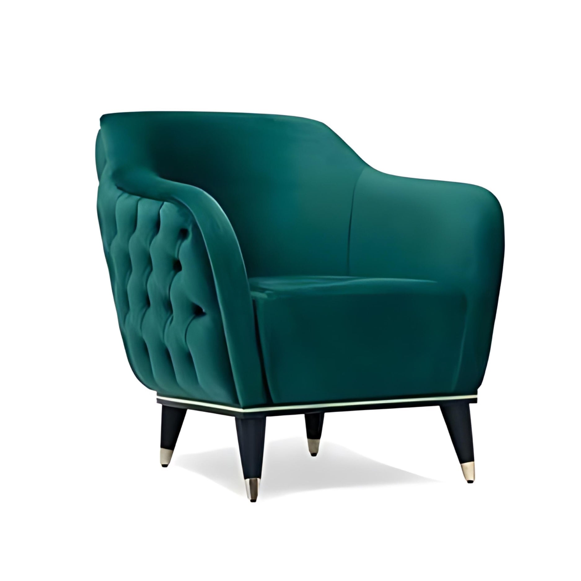 Elegant Retreat: The Emerald Green Upholstered Accent Chair